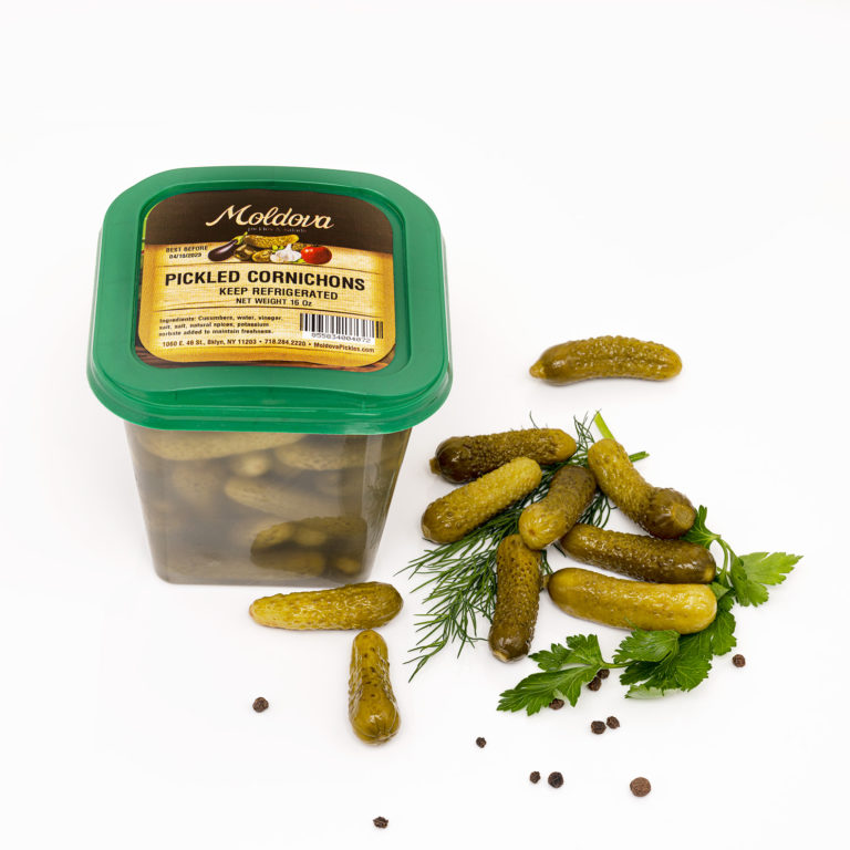 Pickled Cornichons 12 oz x 18 Moldova Pickles and Salads